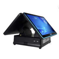 愛寶9882觸摸收銀機雙屏一體機市便利店煙草母嬰服裝奶茶外賣 【旗艦版軟件】零售版